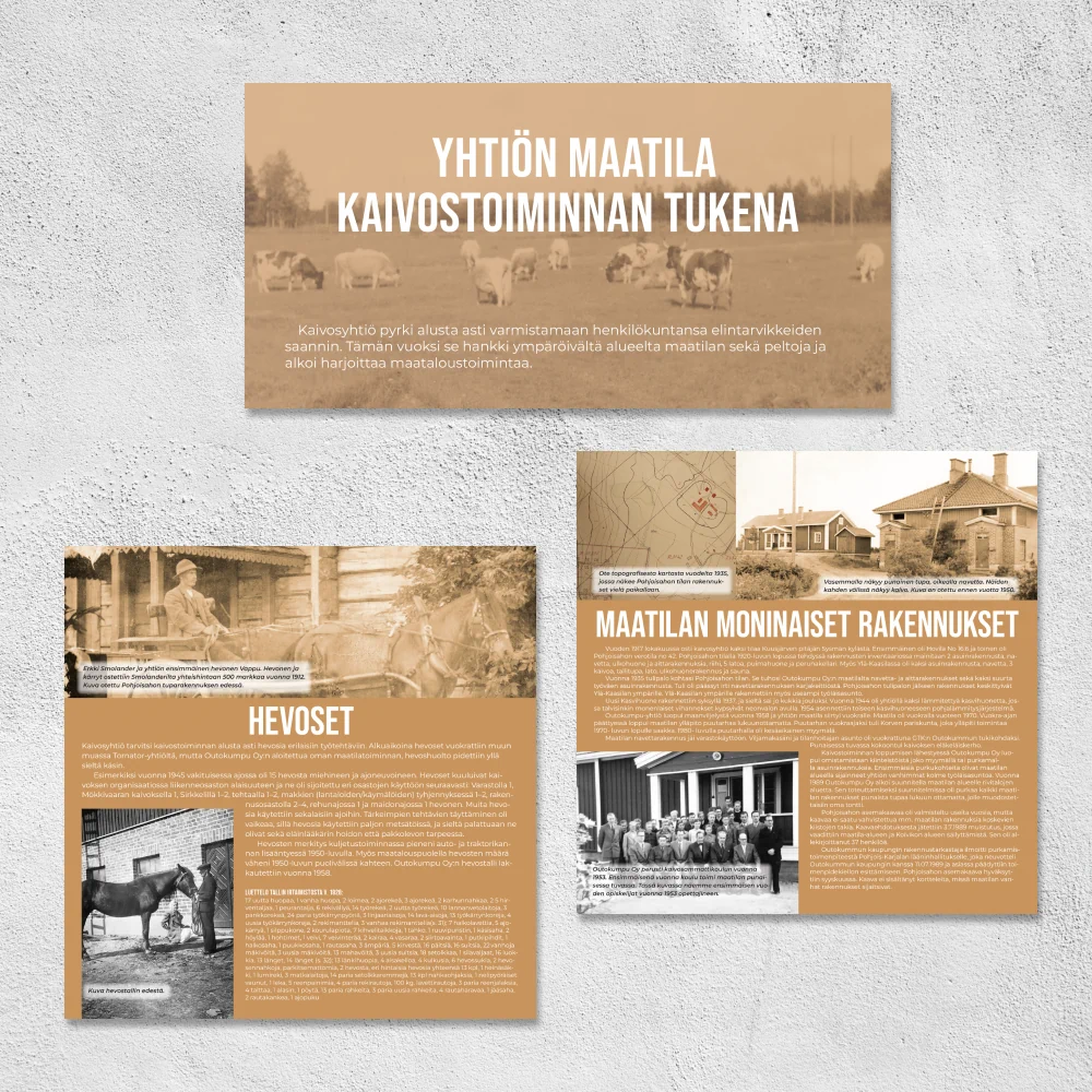 Yhtiön maatila kaivostoiminnan tukena -näyttely