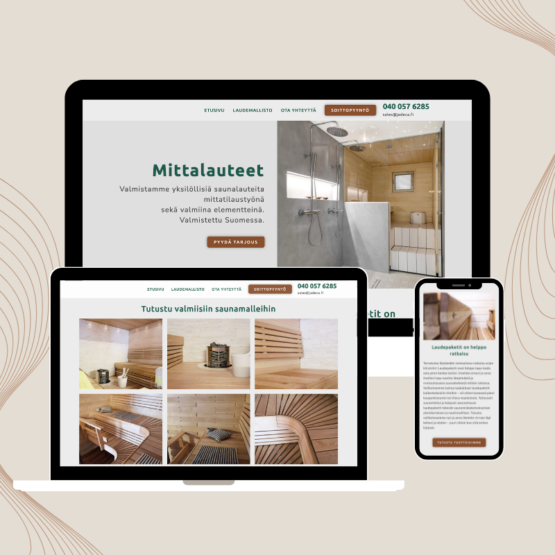 Mittalauteet.fi-verkkosivusto tietokoneen ja puhelimen näytöllä